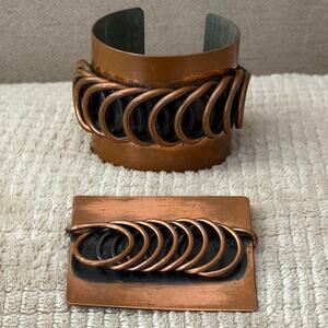 Vintage Rebajes Copper Jewelry Set- 2pc